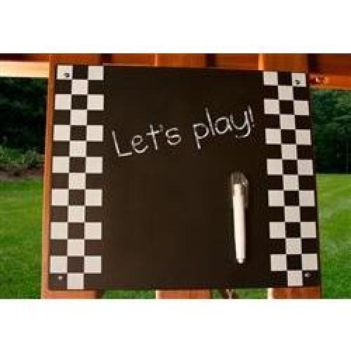 OUT OF STOCK - Kids Metal Chalkboard Kit - Checkered Borders - WePlayAlot